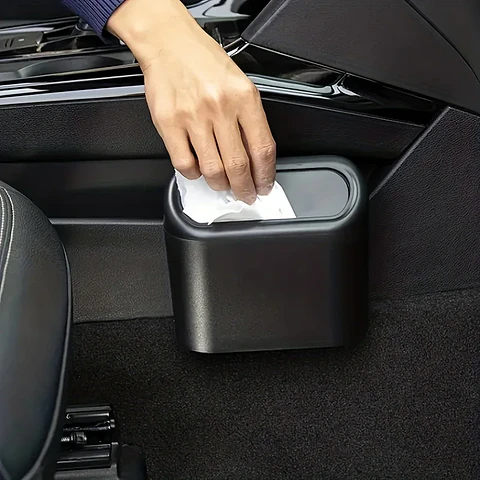 Basurero Compacto para Auto con Tapa – Práctico y Fácil de Limpiar