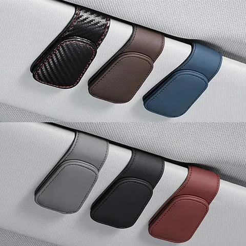 Porta Lentes Magnético para Parasol de Auto - Organizador Universal