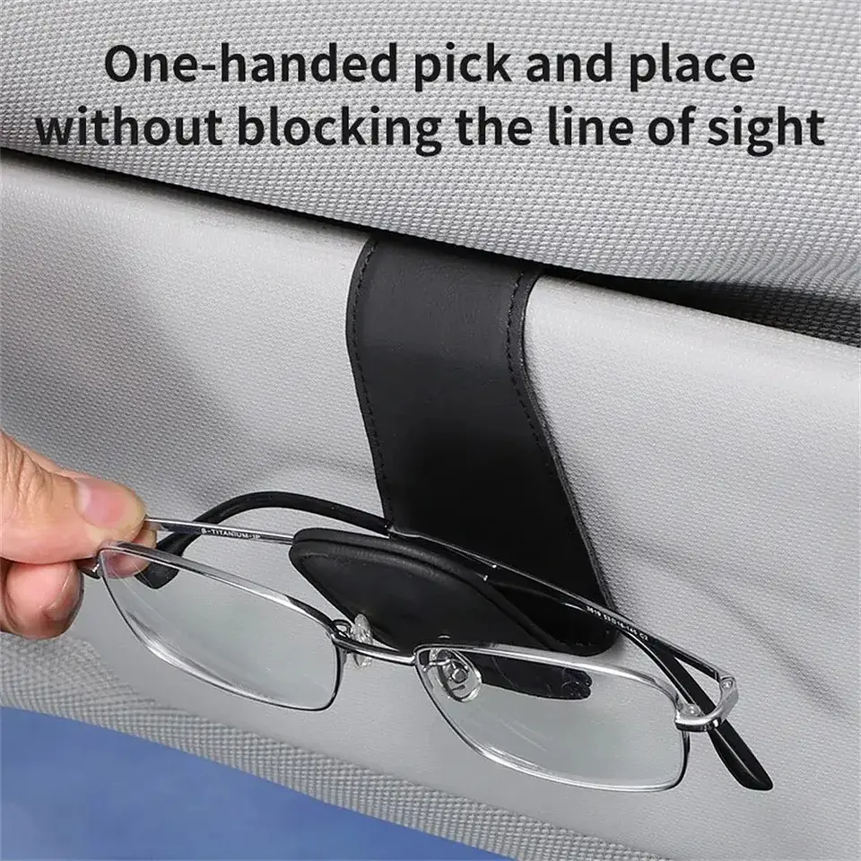 Porta Lentes Magnético para Parasol de Auto - Organizador Universal 4