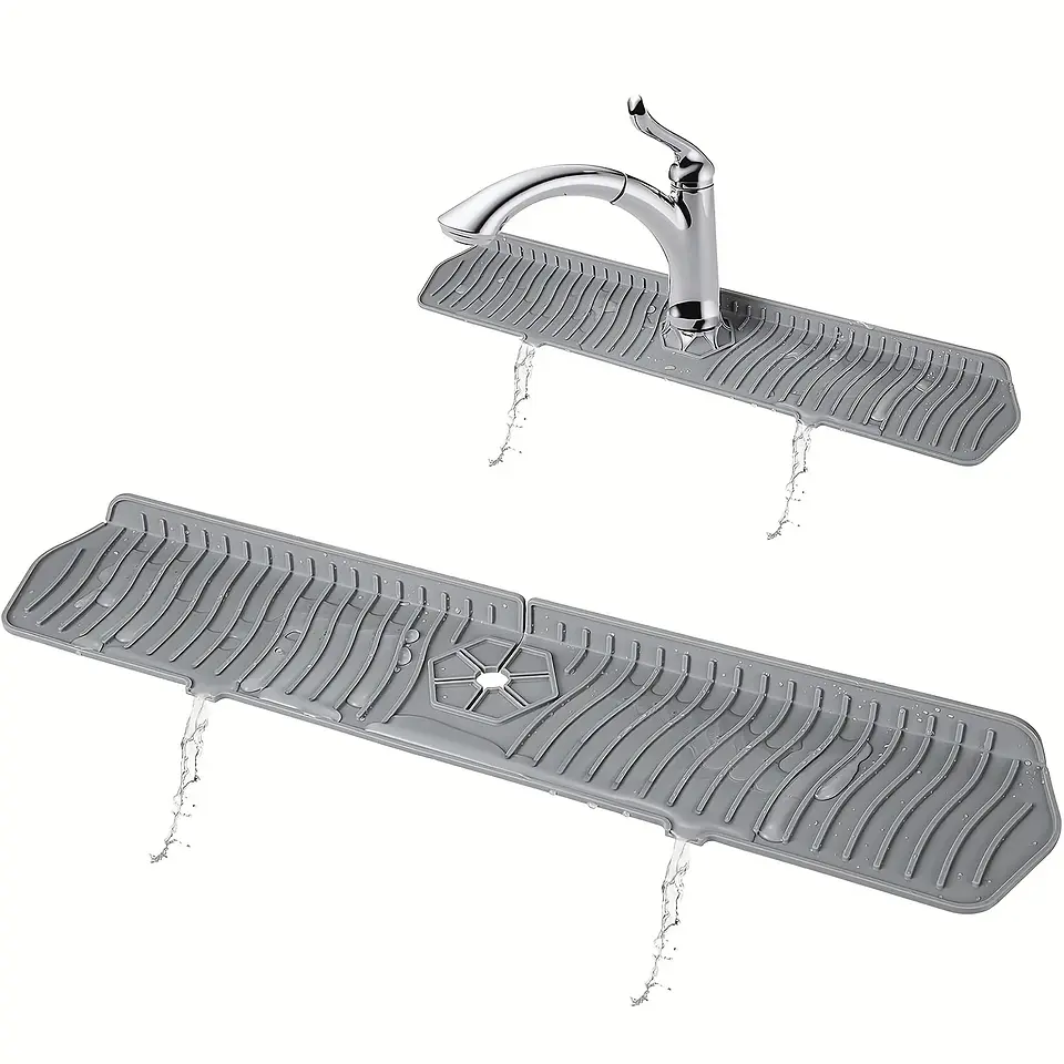 Alfombrilla de silicona antisalpicaduras para grifo y fregadero 1