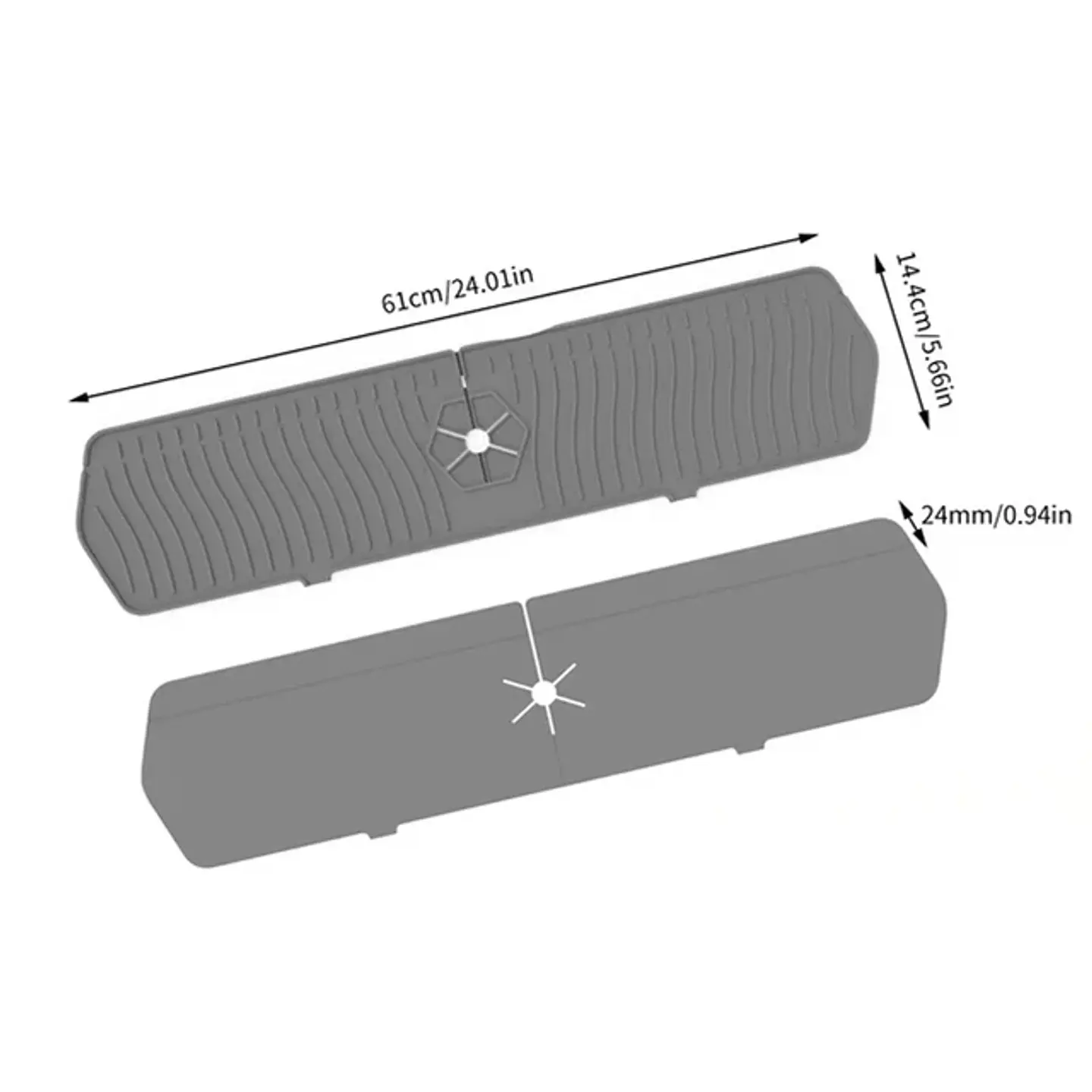 Alfombrilla de silicona antisalpicaduras para grifo y fregadero 7