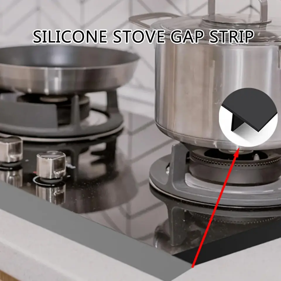 Protector de silicona para espacios entre cocina y mesón 8