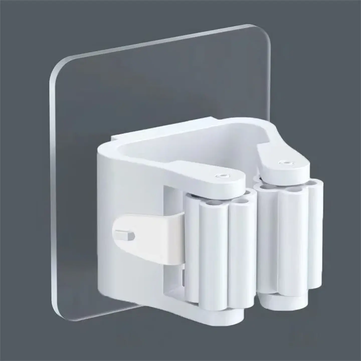 Organizador adhesivo multiuso para escobas y utensilios 11