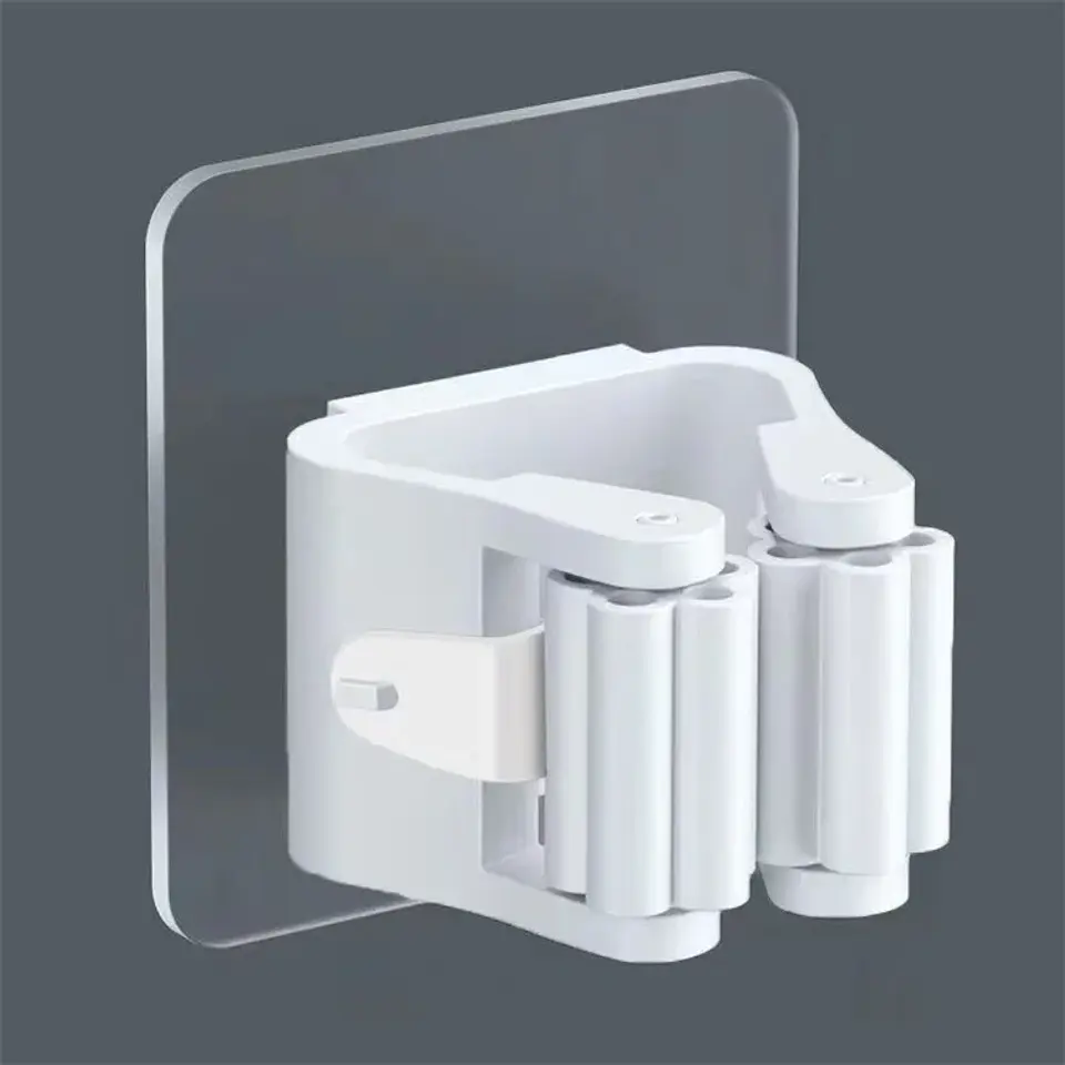 Organizador adhesivo multiuso para escobas y utensilios 11