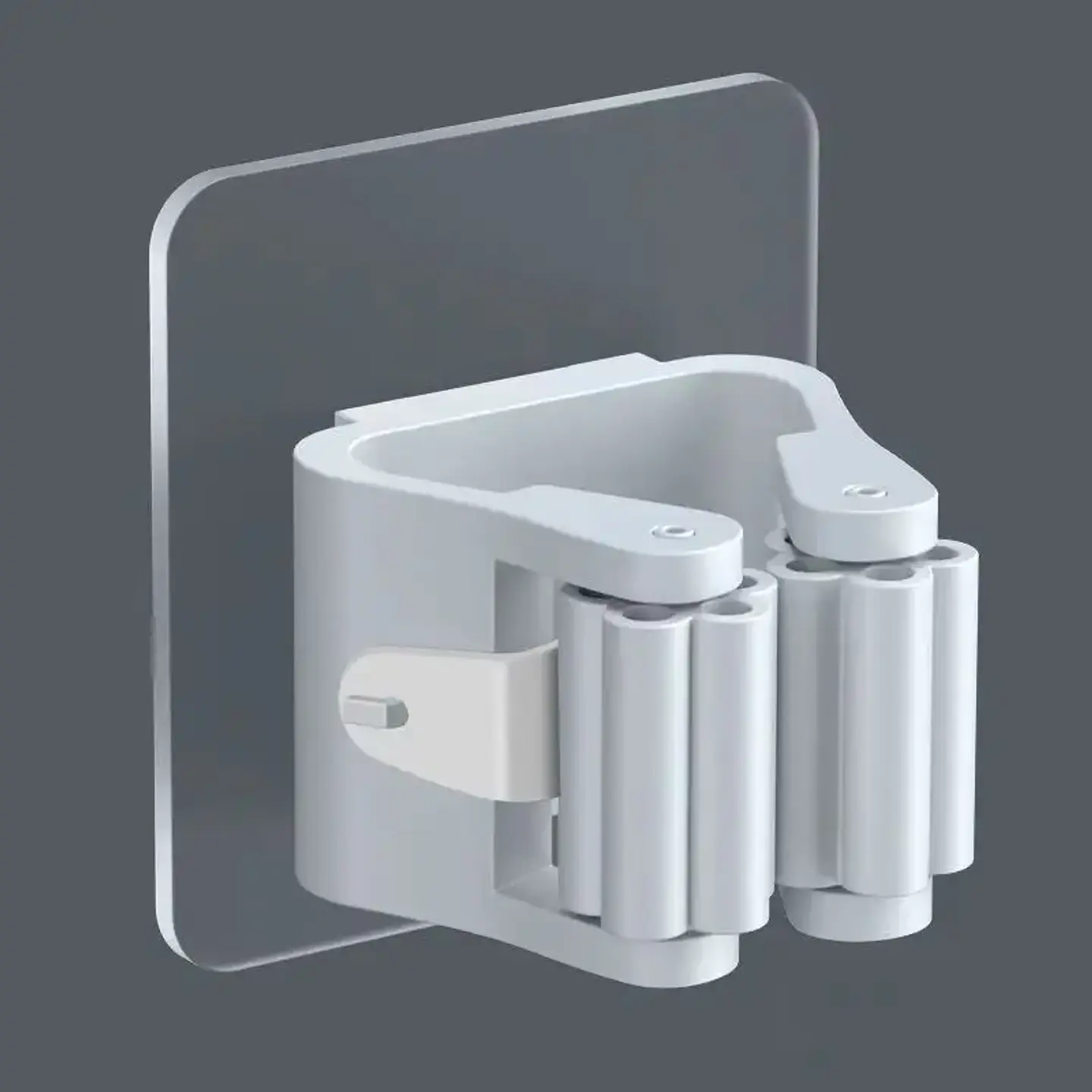 Organizador adhesivo multiuso para escobas y utensilios 12