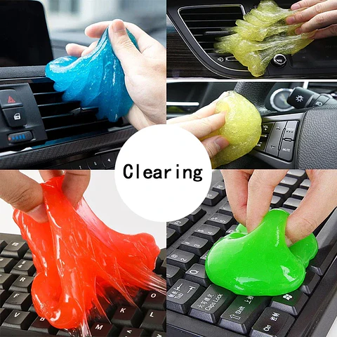 Gel limpiador atrapa polvo para auto y teclados