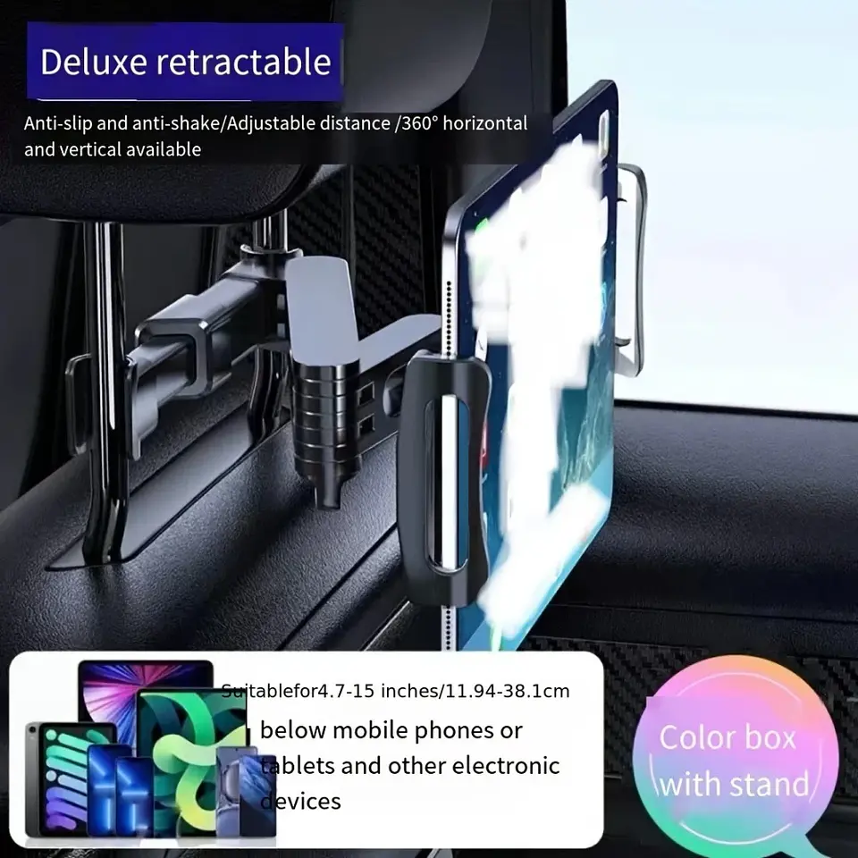 Soporte  para Tablet en Apoyacabezas de Auto, Ajustable y Universal 6
