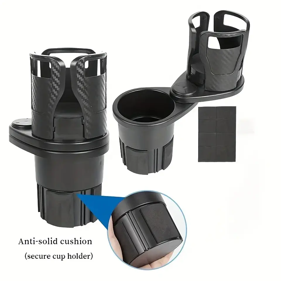 Portavasos Doble Ajustable para Auto - Organizador Multifuncional. 4