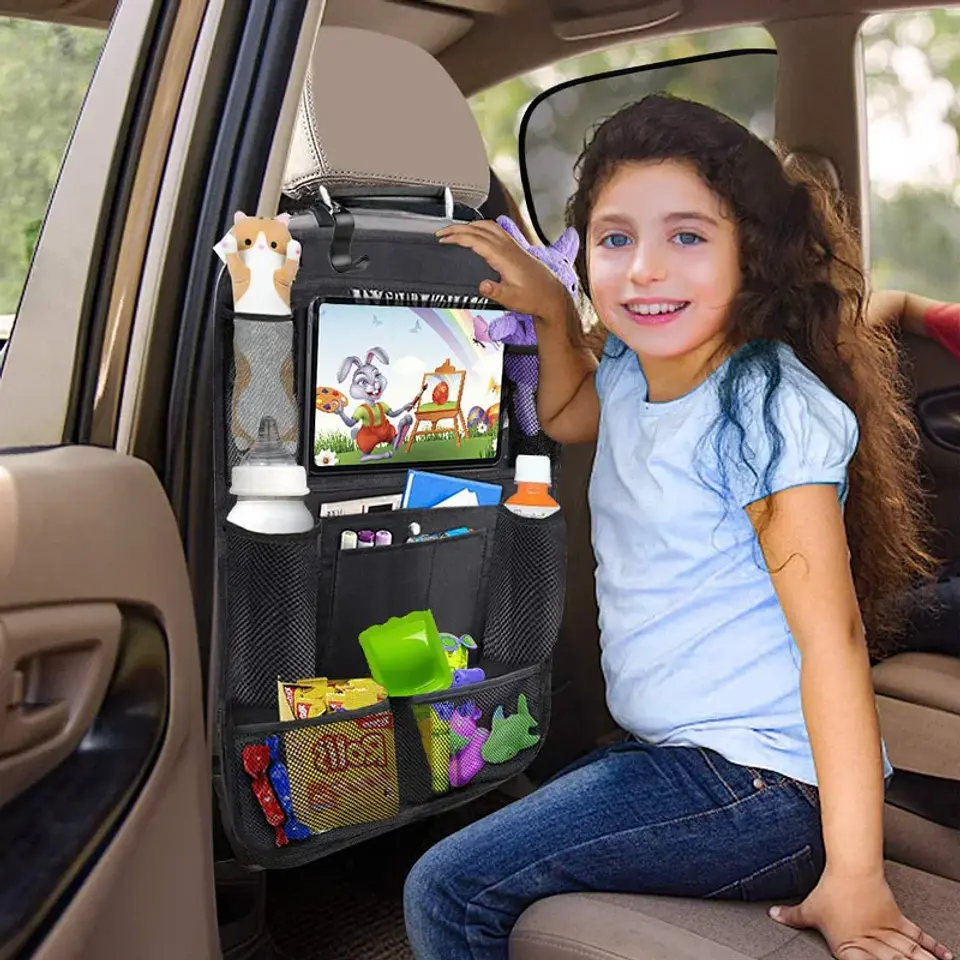 Organizador para Respaldo de Asiento de Auto con Bolsillos y Soporte para Tablet 5