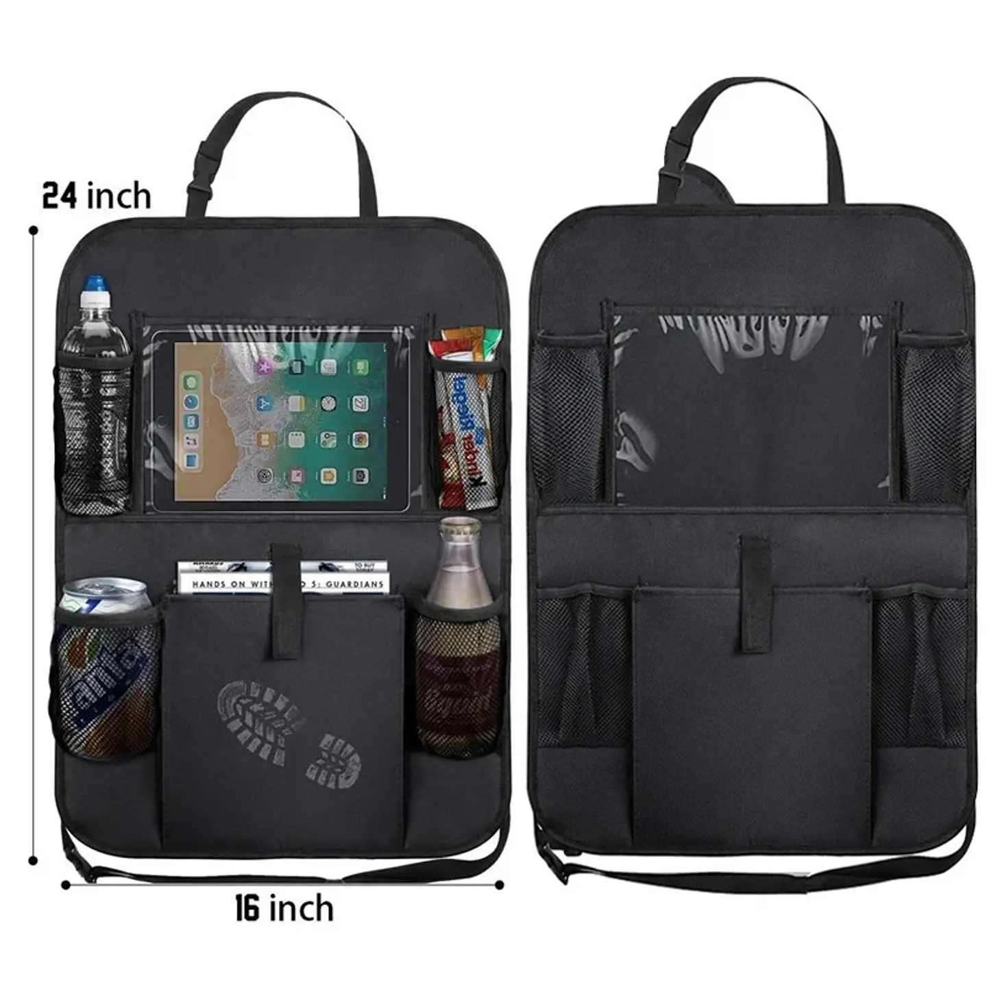 Organizador para Respaldo de Asiento de Auto con Bolsillos y Soporte para Tablet 8