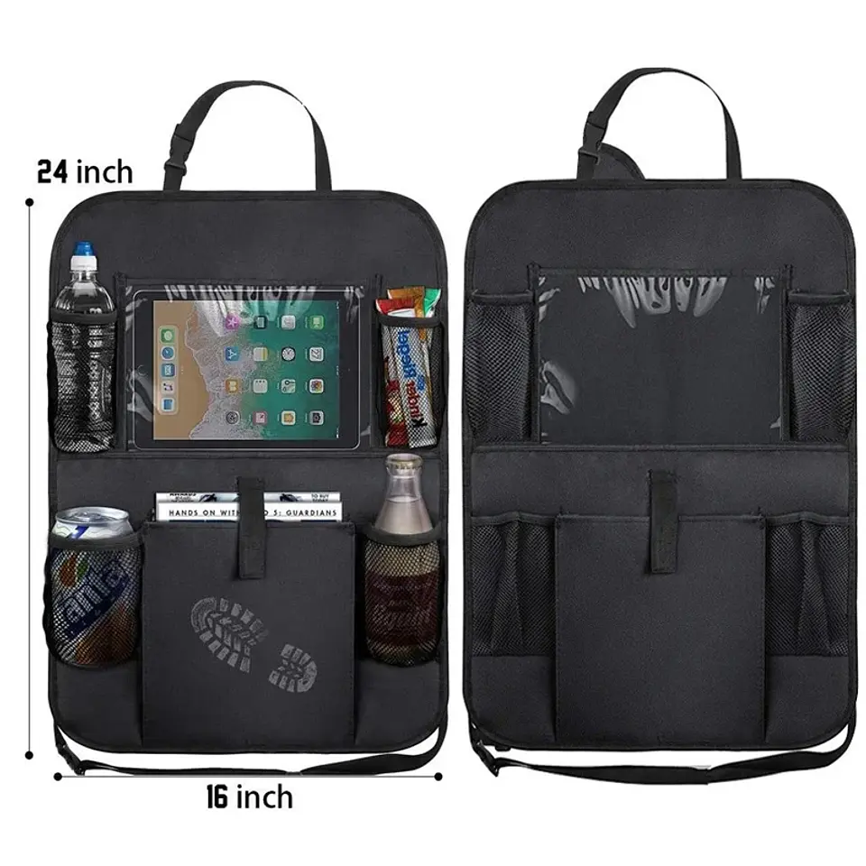 Organizador para Respaldo de Asiento de Auto con Bolsillos y Soporte para Tablet 8