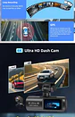 Cámara Dash Cam 4K Wifi para Auto con Cámara Trasera, Visión Nocturna y Monitor de Estacionamiento. - Miniatura 19