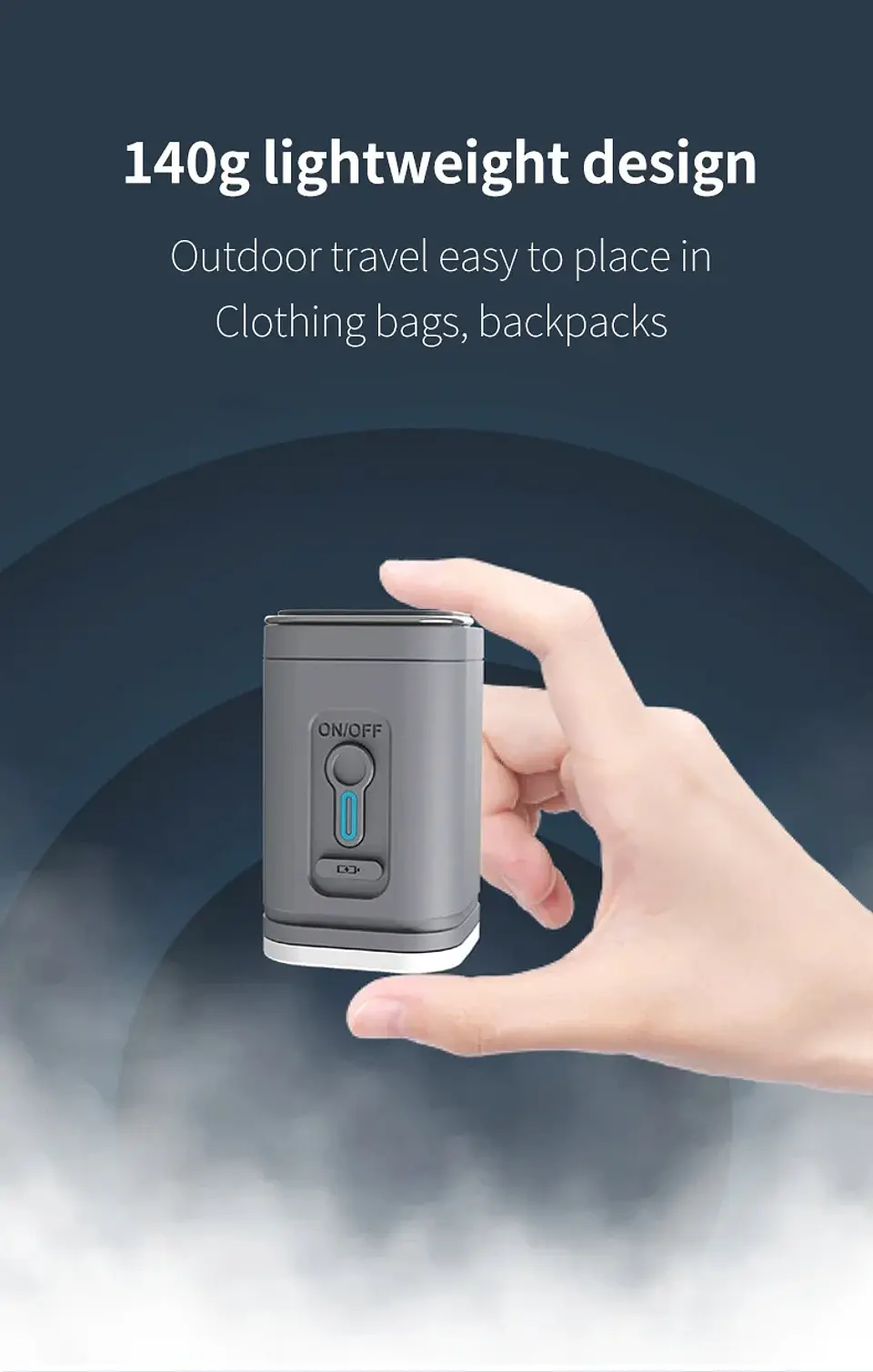 Bomba de Aire Eléctrica Recargable para Camping - Compacta y Portátil 9