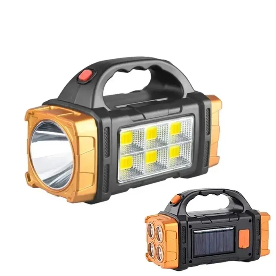 Linterna LED Solar Recargable Multifuncional para Camping con Power Bank 8