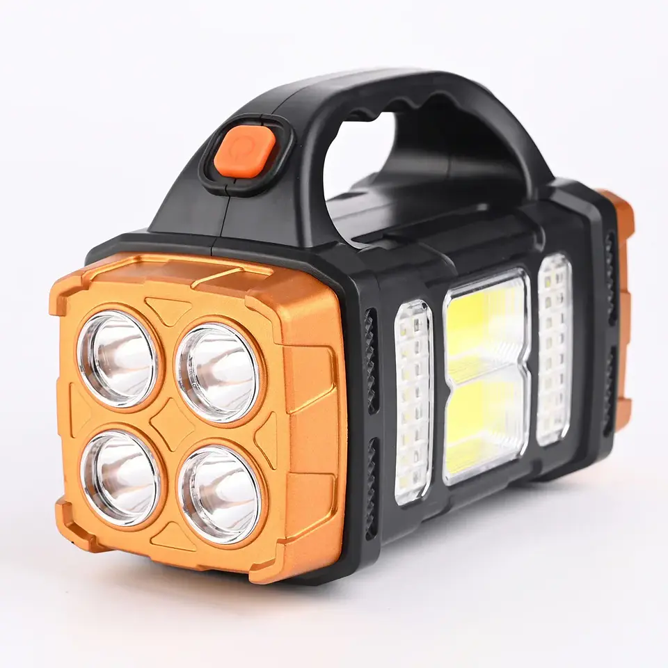 Linterna LED Solar Recargable Multifuncional para Camping con Power Bank 9