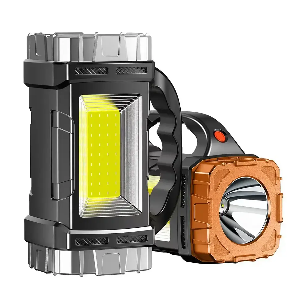 Linterna LED Solar Recargable Multifuncional para Camping con Power Bank 12
