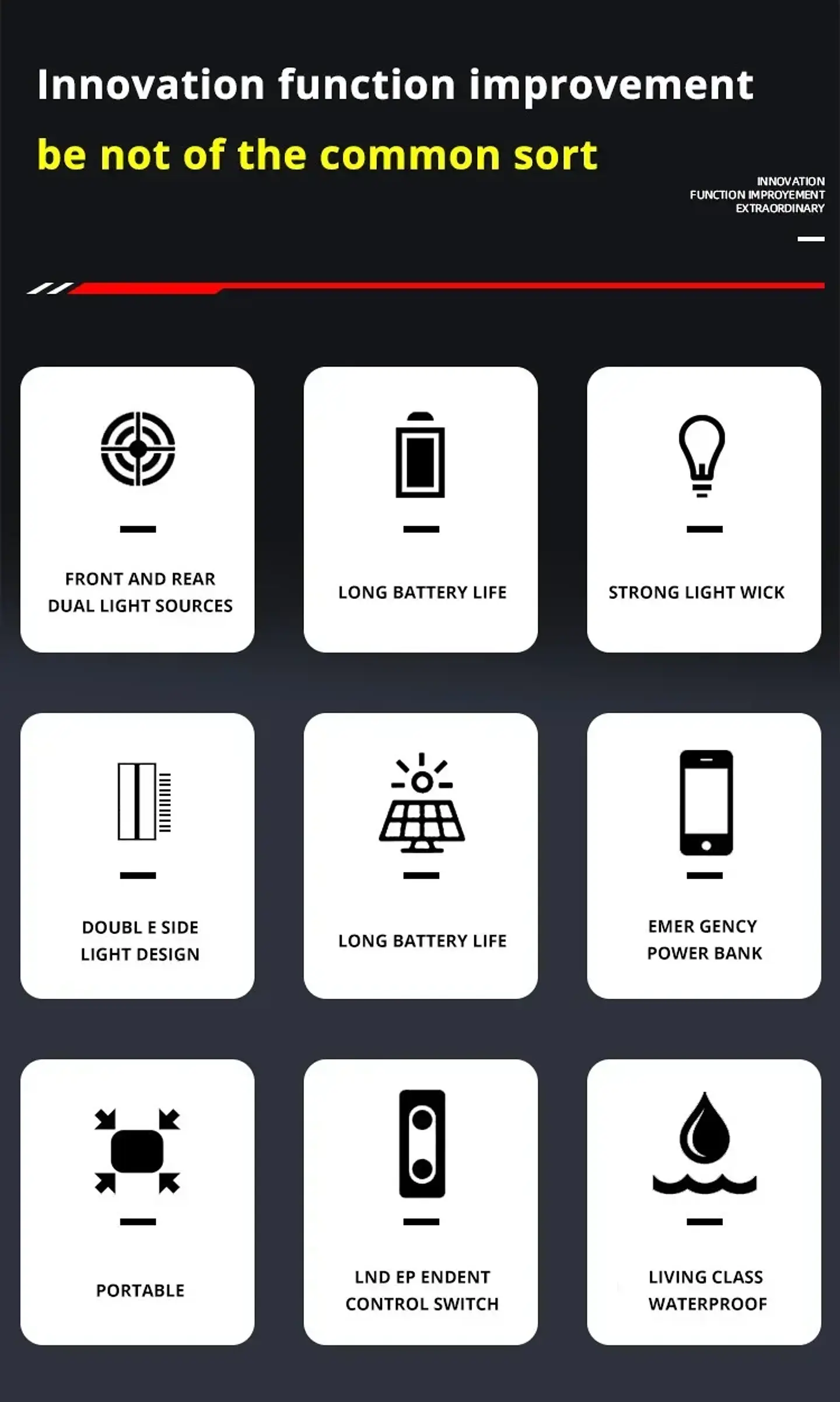 Linterna LED Solar Recargable Multifuncional para Camping con Power Bank 18