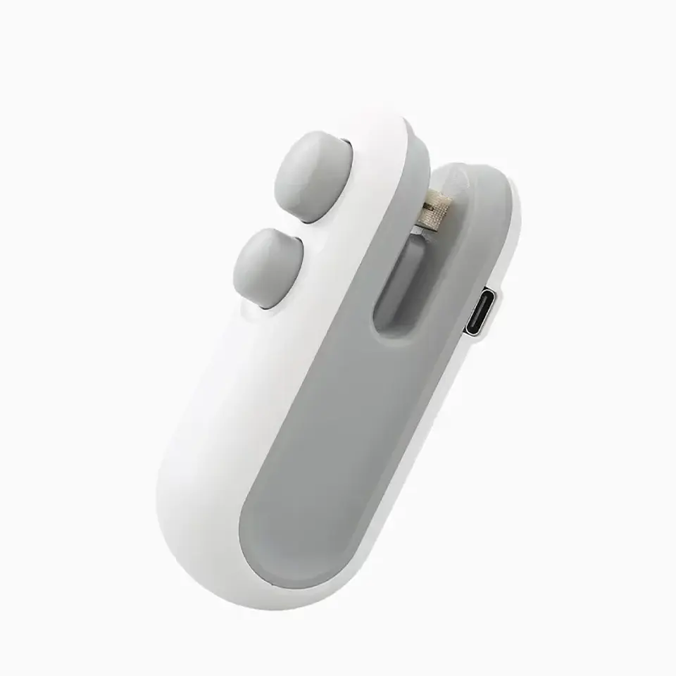 Mini Sellador Térmico de Bolsas 2 en 1, Recargable USB-C con Cortador 6