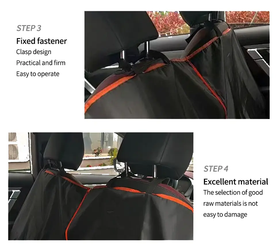 Funda Protectora Impermeable para Asientos Traseros de Auto para Perros, Gatos y Mascotas de Razas Pequeñas. 5
