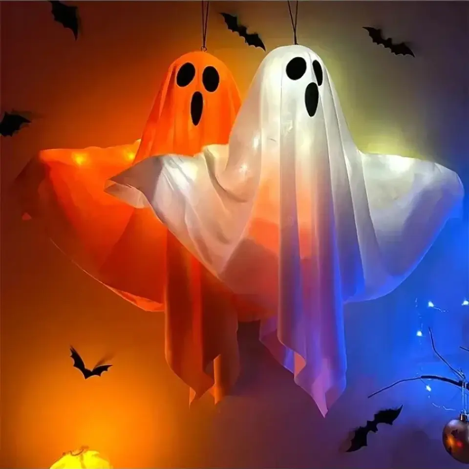 Fantasma LED Colgante Luminoso para Halloween – 30 cm 2