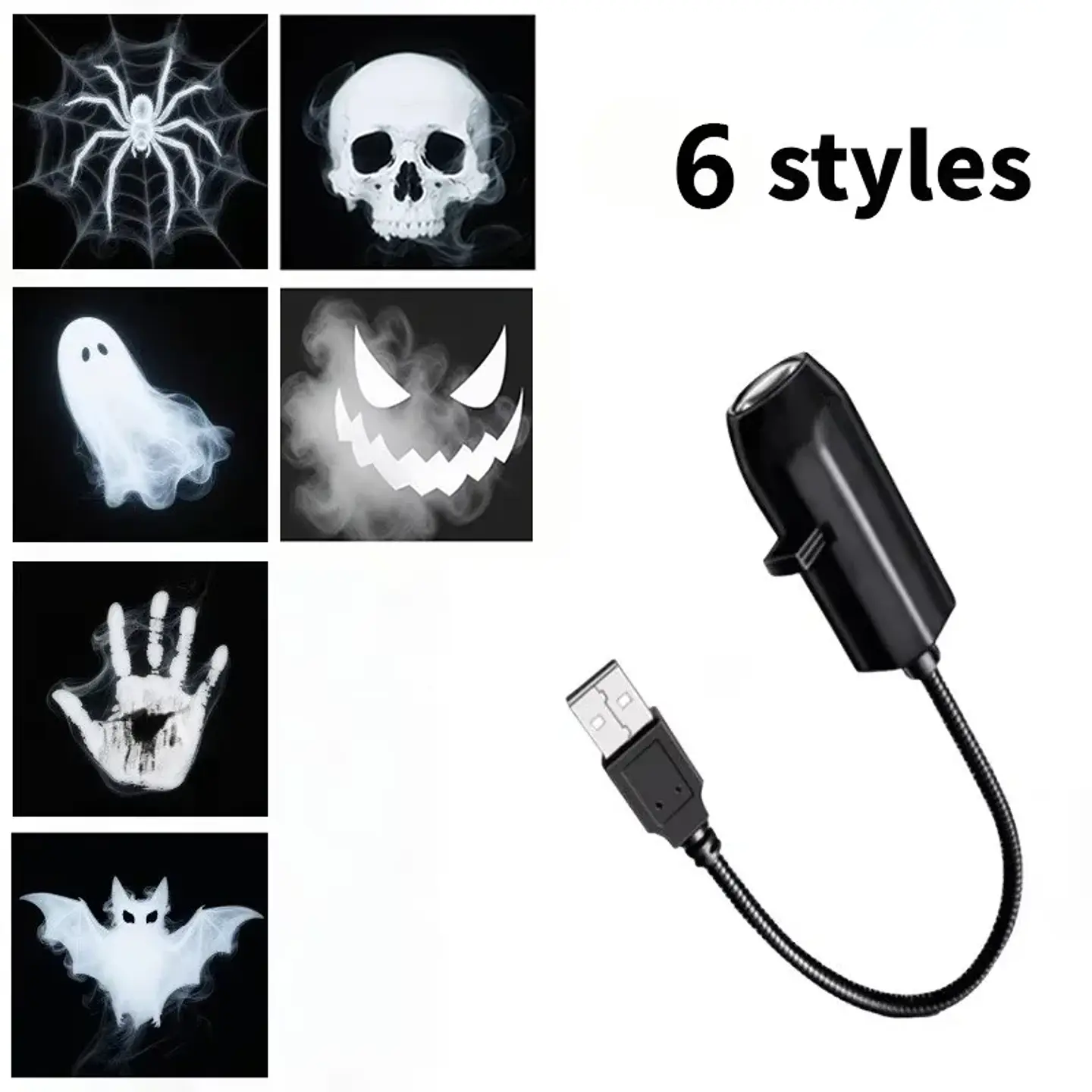 Proyector LED Halloween USB con Diseños para Pared y Techo 7
