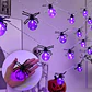 Guirnalda Halloween 10 Arañas LED – 1,5 m a Pilas - Miniatura 3