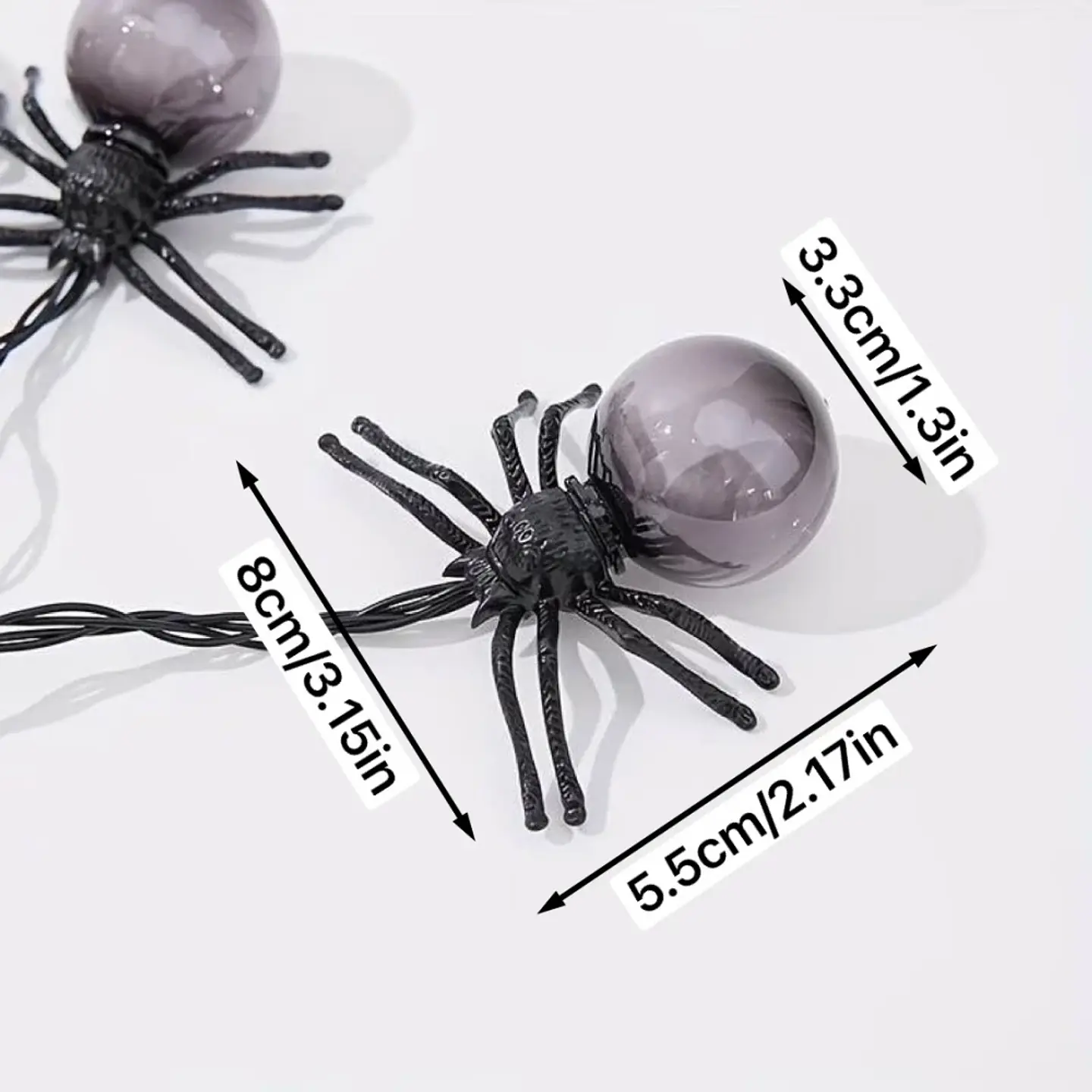 Guirnalda Halloween 10 Arañas LED – 1,5 m a Pilas 4