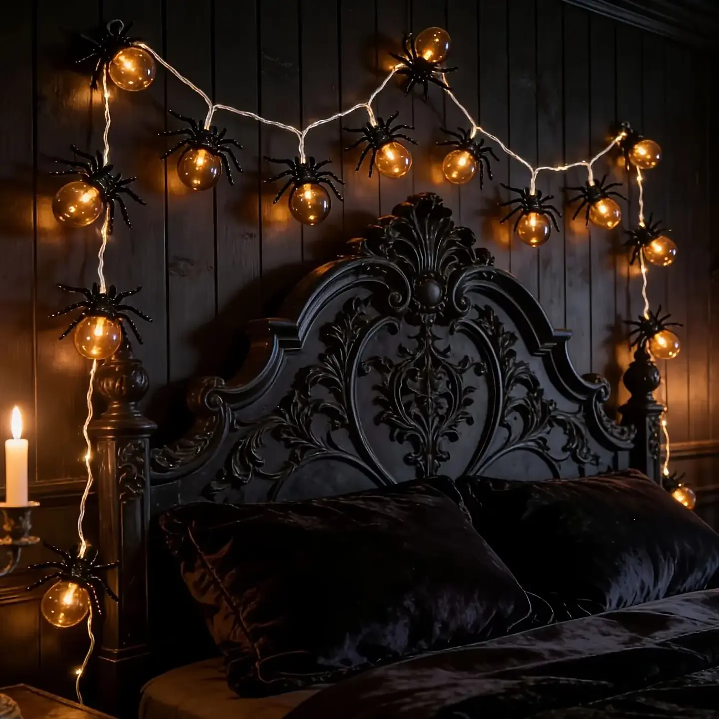 Guirnalda Halloween 10 Arañas LED – 1,5 m a Pilas 9