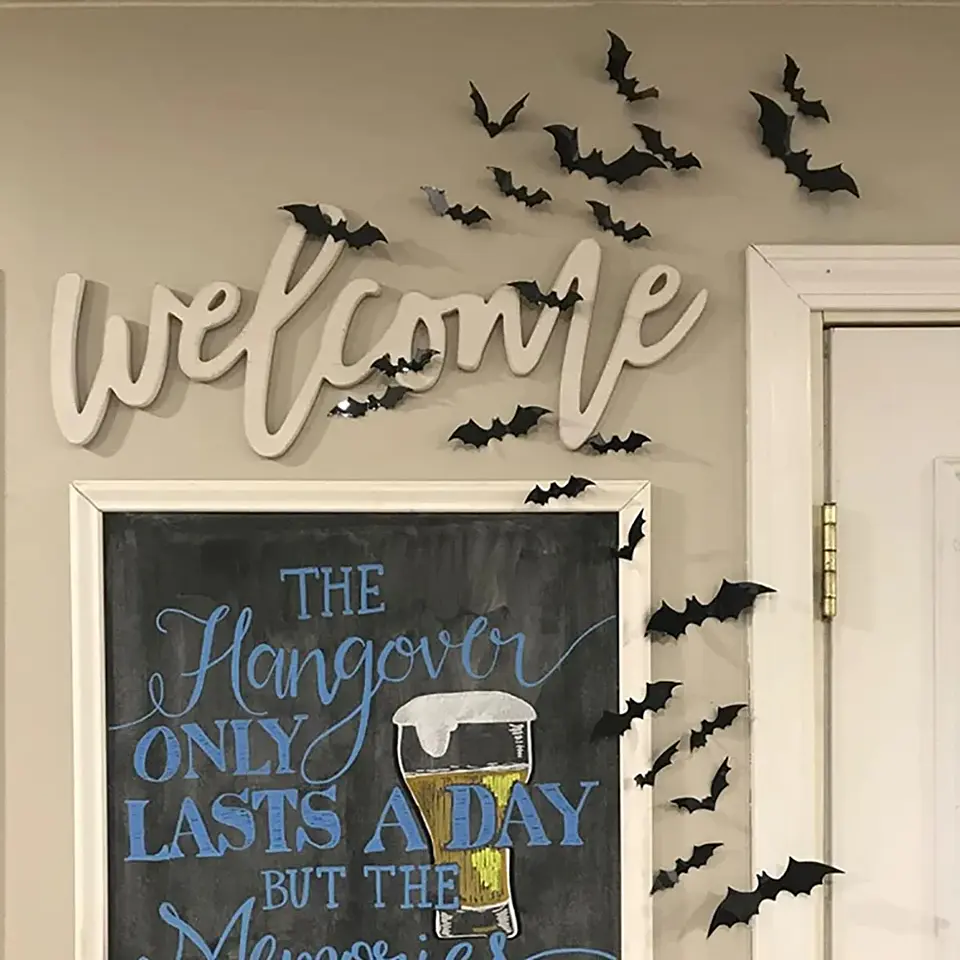 Murciélagos 3D Adhesivos para Halloween – Packs de 12 a 120 Piezas 4