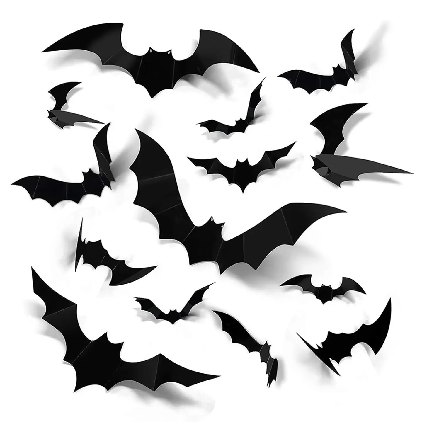 Murciélagos 3D Adhesivos para Halloween – Packs de 12 a 120 Piezas 5