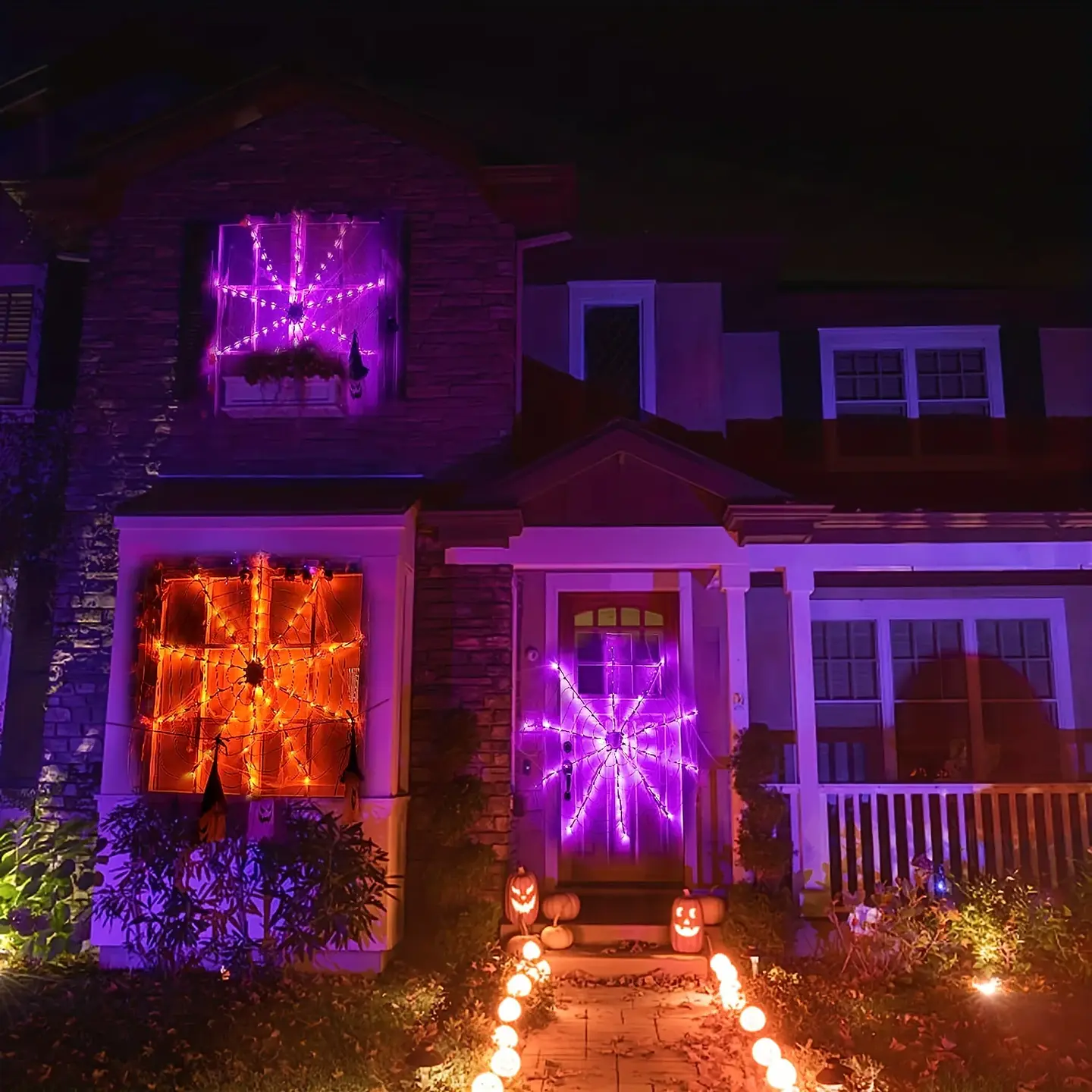 Telaraña LED Halloween con Araña – 70 Luces 1