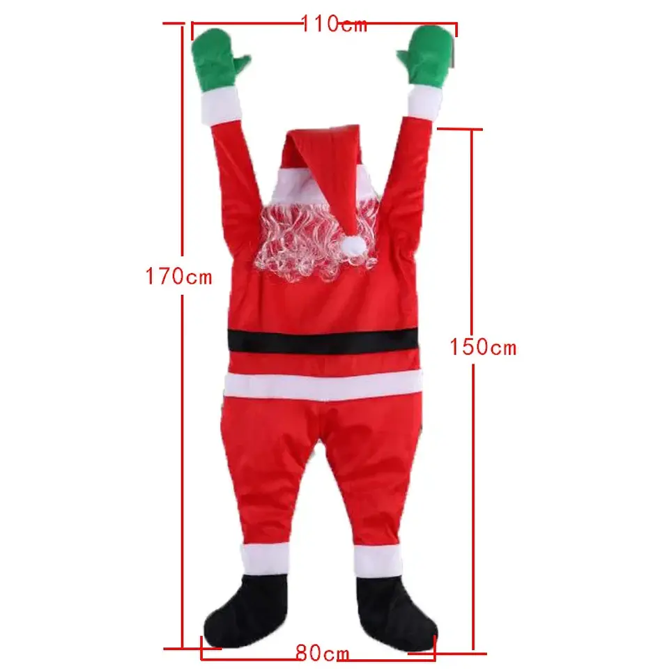 Santa Claus Colgante Escalador con Luces Solares – Decoración Navideña para Ventana, Balcón o Techo 8