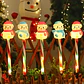 Set de 5 Luces Solares LED Navideñas con Estacas – Santa Claus y Muñeco de Nieve para Jardín y Exterior - Miniatura 3