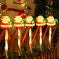 Set de 5 Luces Solares LED Navideñas con Estacas – Santa Claus y Muñeco de Nieve para Jardín y Exterior - Miniatura 5