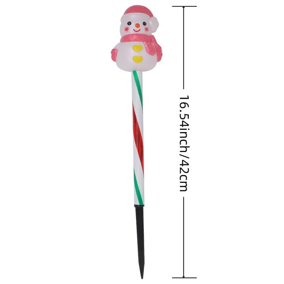Set de 5 Luces Solares LED Navideñas con Estacas – Santa Claus y Muñeco de Nieve para Jardín y Exterior 6