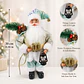 Papá Noel Decorativo Azul de 30 cm con Farol LED – Adorno Navideño para el Hogar - Miniatura 6