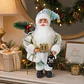 Papá Noel Decorativo Azul de 30 cm con Farol LED – Adorno Navideño para el Hogar - Miniatura 4