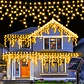 Luces Solares LED Tipo Carámbano para Exterior – 8 Modos de Iluminación Navideña - Miniatura 7