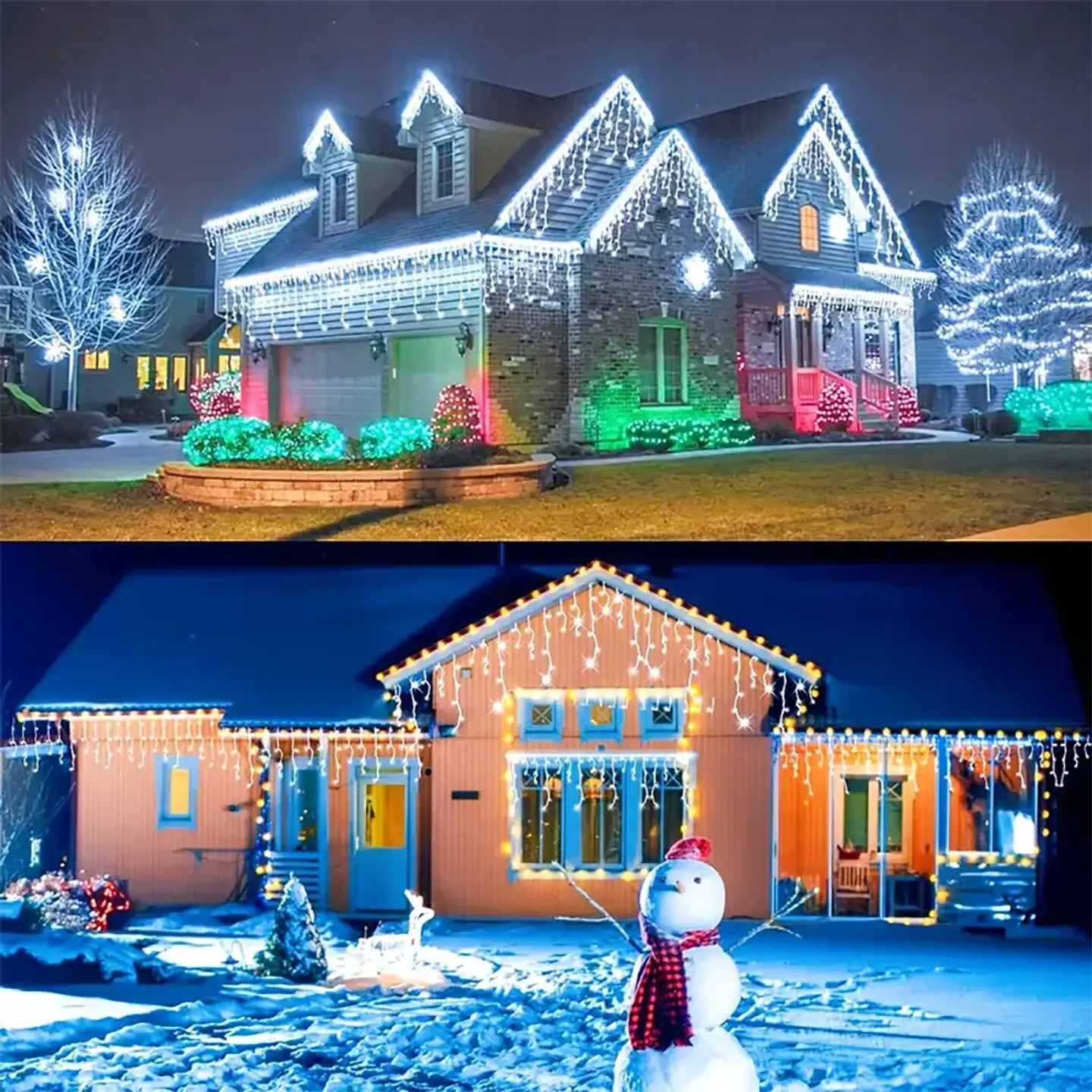 Luces Solares LED Tipo Carámbano para Exterior – 96/162 LED con 8 Modos 12
