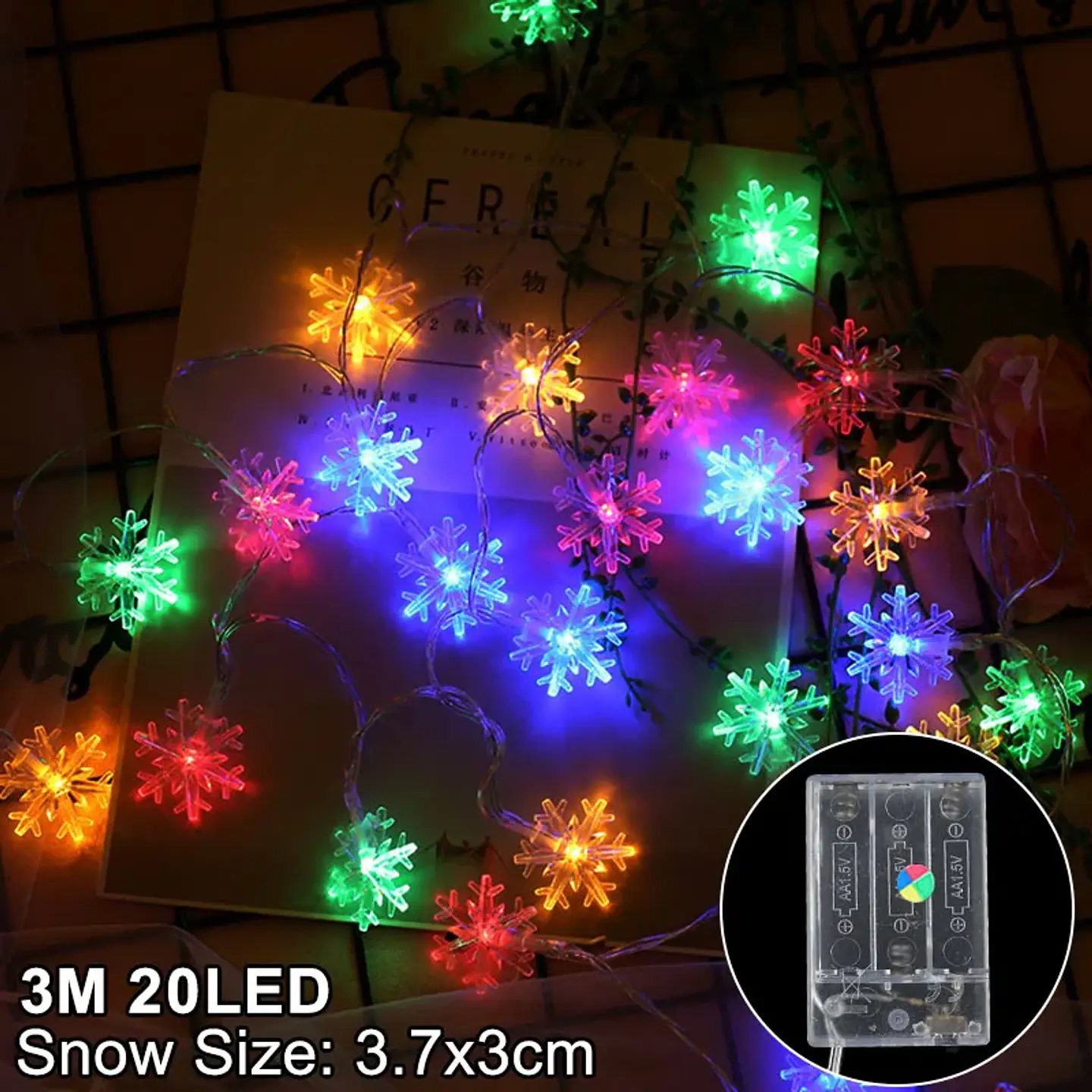 Guirnalda de Luces LED Navideñas con Figuras – 2 y 3 Metros para Árbol, Ventanas y Hogar 5