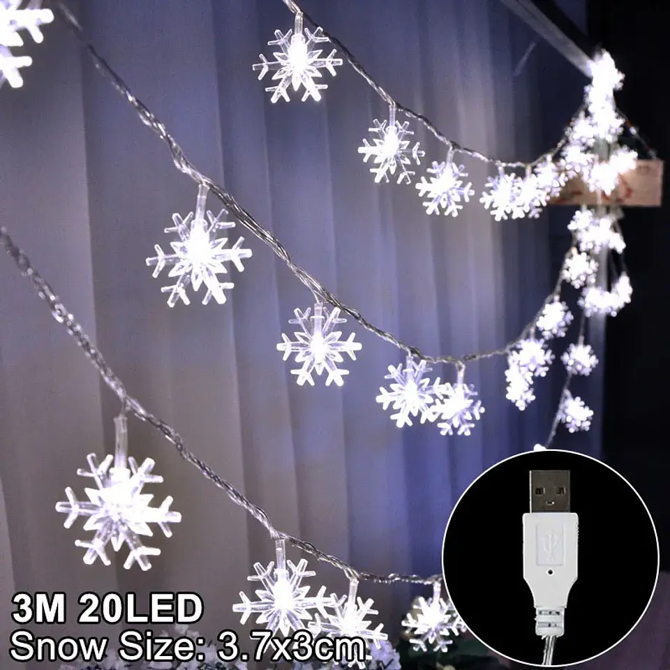 Guirnalda de Luces LED Navideñas con Figuras – 2 y 3 Metros para Árbol, Ventanas y Hogar 8