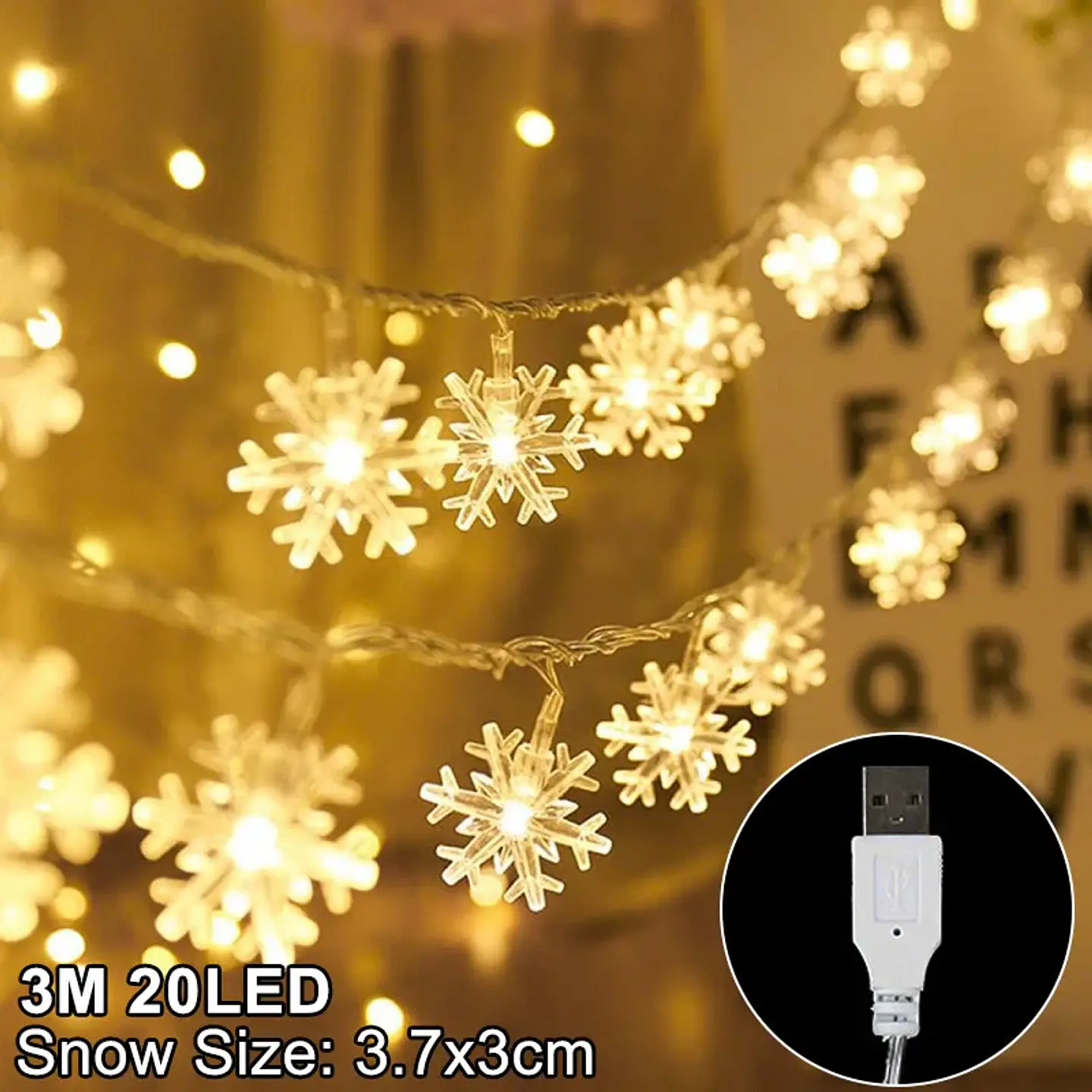 Guirnalda de Luces LED Navideñas con Figuras – 2 y 3 Metros para Árbol, Ventanas y Hogar 10