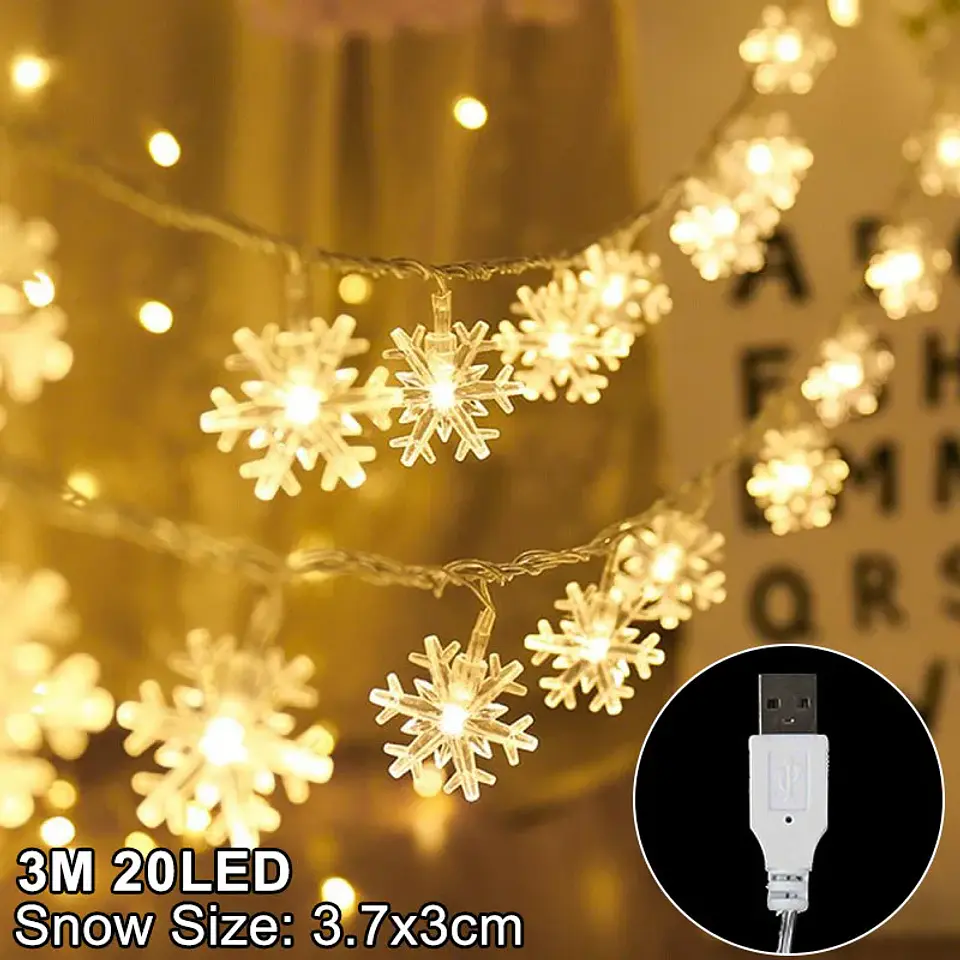 Guirnalda de Luces LED Navideñas con Figuras – 2 y 3 Metros para Árbol, Ventanas y Hogar 10