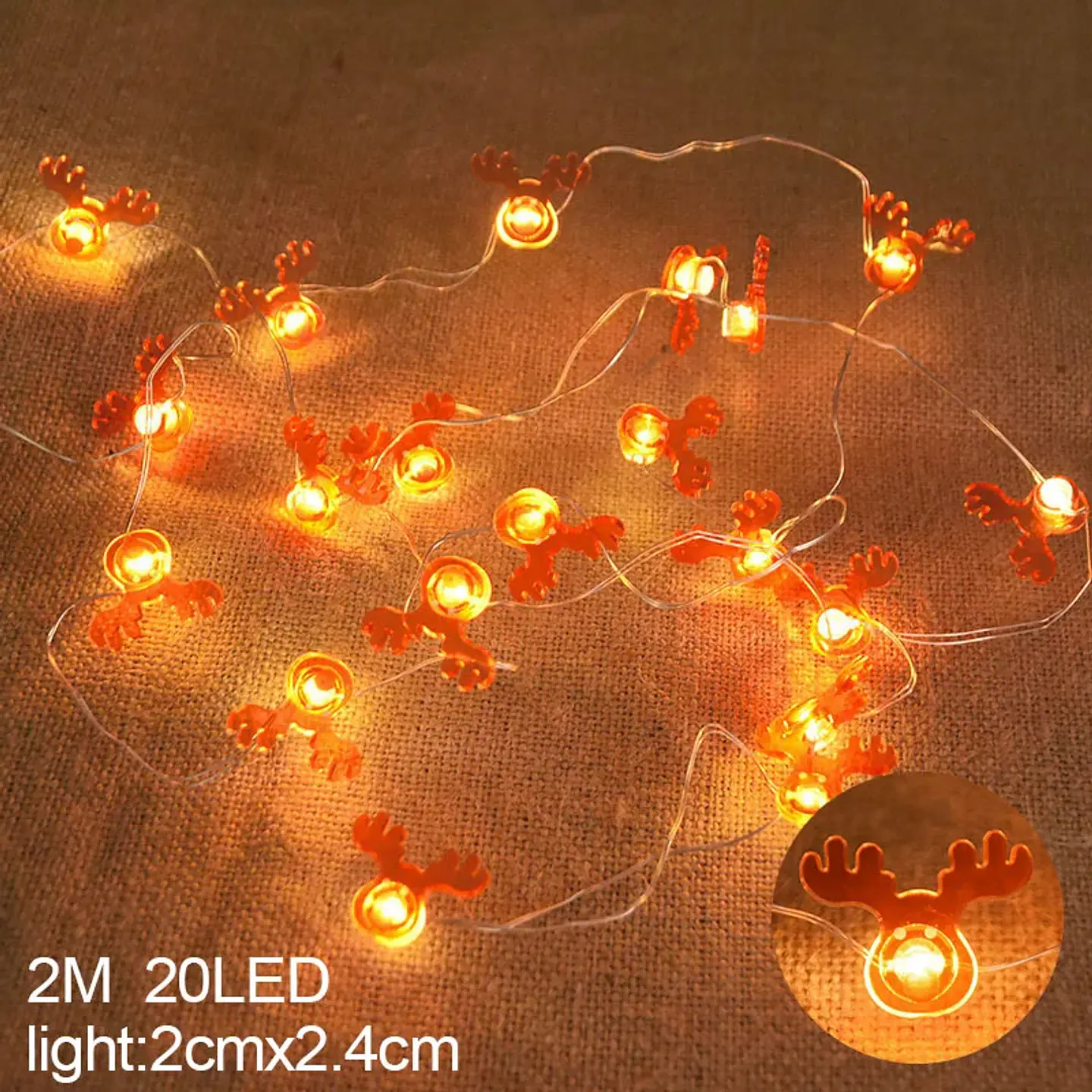 Guirnalda de Luces LED Navideñas con Figuras – 2 y 3 Metros para Árbol, Ventanas y Hogar 12