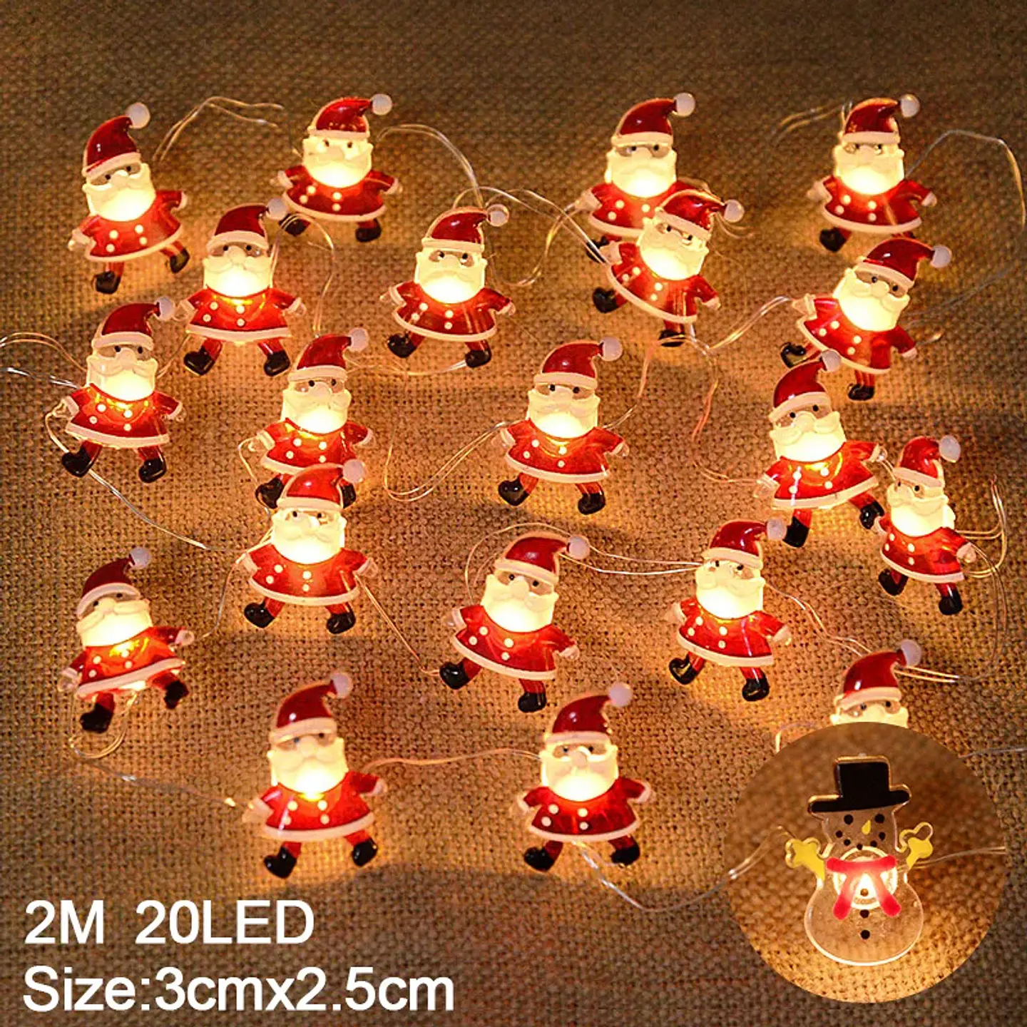 Guirnalda de Luces LED Navideñas con Figuras – 2 y 3 Metros para Árbol, Ventanas y Hogar 15