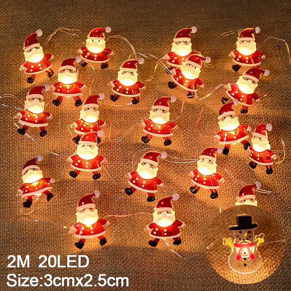 Guirnalda de Luces LED Navideñas con Figuras – 2 y 3 Metros para Árbol, Ventanas y Hogar 15