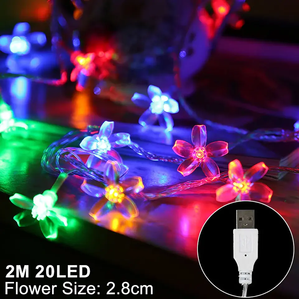 Guirnalda de Luces LED Navideñas con Figuras – 2 y 3 Metros para Árbol, Ventanas y Hogar 16