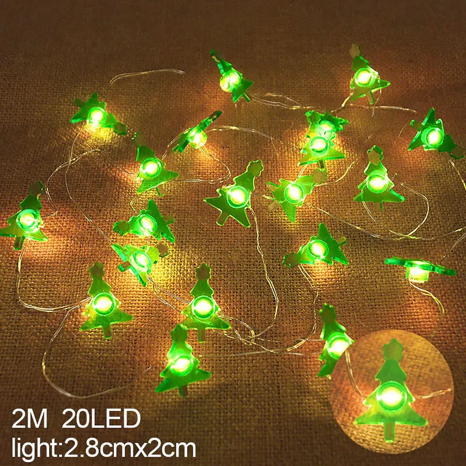Guirnalda de Luces LED Navideñas con Figuras – 2 y 3 Metros para Árbol, Ventanas y Hogar 18