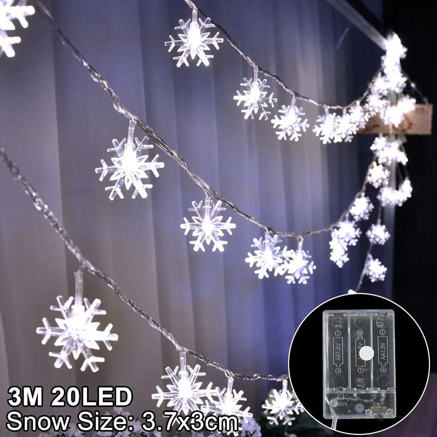 Guirnalda de Luces LED Navideñas con Figuras – 2 y 3 Metros para Árbol, Ventanas y Hogar 21