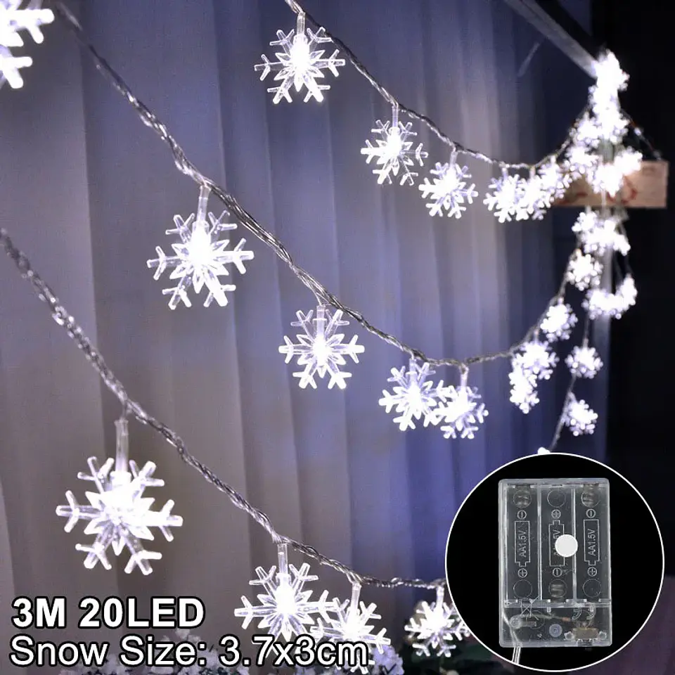 Guirnalda de Luces LED Navideñas con Figuras – 2 y 3 Metros para Árbol, Ventanas y Hogar 21